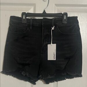 Vervet Black Rebecca high rise Shorts
